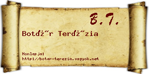 Botár Terézia névjegykártya
